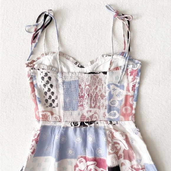 Aritzia Patchwork Mini Dress - Pink, Blue, Black - Picture 9 of 13